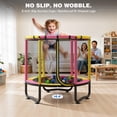 thumbnail image 5 of 55" Toddler Trampoline for Kids with Basketball Hoop, SHINPT Indoor Outdoor Kids Trampoline with Enclosure Net, Basketball, Small Trampoline Gift for Boys Girls, Mini Trampoline for Kids, 5 of 9