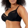 thumbnail image 3 of Shea Full Bust Unlined Plunge Bra, Black, 42DD, 3 of 5