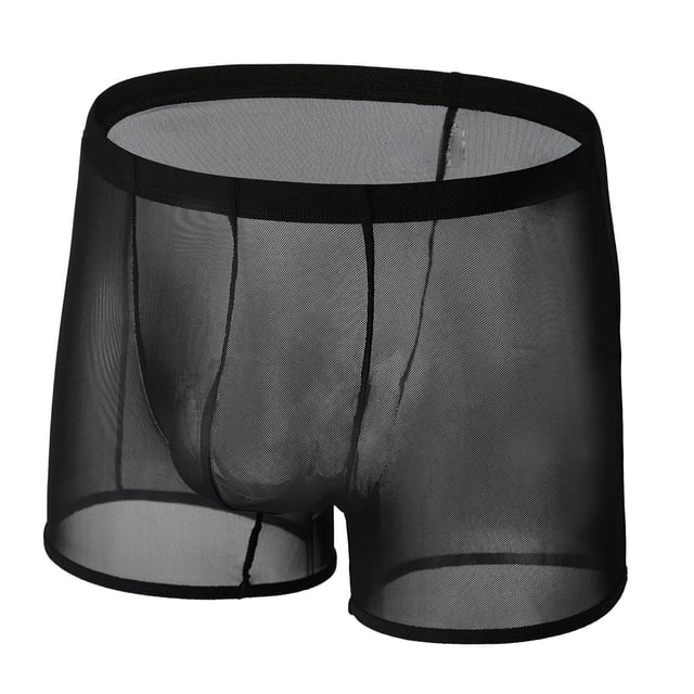 Ropa Interior Para Hombre, De Algodón, Transpirable, De Malla Fina, Transparente Y Cómoda.