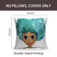 thumbnail image 2 of LALILO Throw Pillow Covers Watercolor Happy Beautiful African Cushion Cover 18" x 18", 2 Pack, 2 of 6