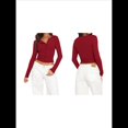 thumbnail image 3 of Suéter Corto de Punto con Botones y Larga Y2K para Mujer, Abierto Al Frente, Cárdigan de Punto, Cuello en V, Otoño Vino Tinto L, 3 of 7