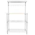 thumbnail image 4 of Clearance!4 Multi-Functional Kitchen Baker's Rack Utility Microwave Oven Stand Storage Cart Workstation Shelf Microwave Cart, 4 of 6