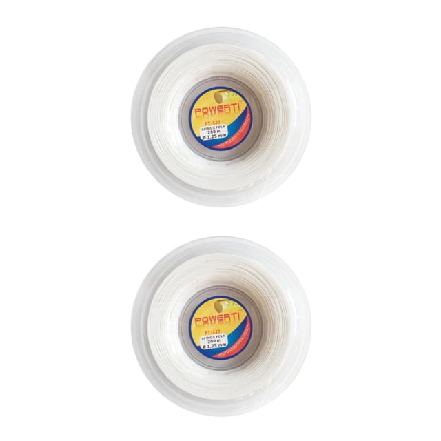 Cuerda de raqueta de tenis Wosthever 12 m Hilo de alta elasticidad Texturizado Blanco 2Conjunto