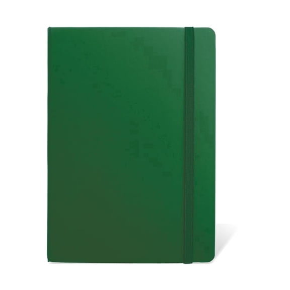 Anupam Fluct Ruled Journal, A5, 160 Pages, 100 GSM, PVC Cover, Acid-Free Paper, Elastic Closure, Green