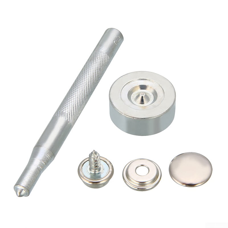 152pcs Snap Button Cover Screw-In Stud Tarp Canvas Repair Tool For Boat Marine 