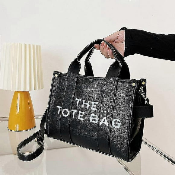 Tote Bag for Women,PU Leather Personalized Trendy Tote Bag,Crossbody Handbags or Handle Bag for Work Travel,black