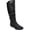 Black/Tumbled Smooth, variant on Cliffs by White Mountain Womens Francie Faux Leather Slouchy Knee-High Boots