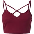 thumbnail image 4 of LEAVINGSUO Tank Tops for Women under $5 Fashion Woman Lace Sleeveless Tops T-Shirt Summer Solid Vest Loose Blouse Wine S, 4 of 6