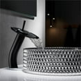 thumbnail image 4 of Vinnova Torino Waterfall Single Hole Bathroom Faucet in Matte Black, 4 of 5