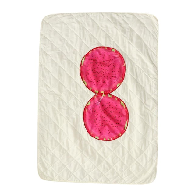 Ronda De Dibujos Animados Lindo Plegable De Rellena Serie De Almohada Edredón Juguetes Manta De Almohada De Tiro Macarena Dragon de fruta