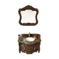 thumbnail image 2 of Gabinete de lavabo para casa de muñecas Strade Fareast Limited 2 piezas mini clásico marrón, 2 of 8