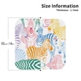 thumbnail image 2 of Lsque Zebra Colourful Pattern 4" Drink Coasters Set of 4, PVC Leather Absorbent Coasters, Table Coaster Set Decorative Coffee Cup Coasters Housewarming Gift -Square, 2 of 6