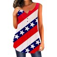 thumbnail image 2 of OAVQHLG3B 4th of July Outfits for Women American Flag T Shirt Summer Tops for Women Sleeveless Love Heart O-Neck Patriotic Shirts Printing Relaxed Tops, 2 of 4