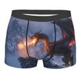 thumbnail image 4 of Goofa Winter Fire Dragon Printed Men's Boxer Briefs Underwear, Moisture-Wicking Underwear, Trunk,Soft and Breathable Cotton Underwear-X-Large, 4 of 9