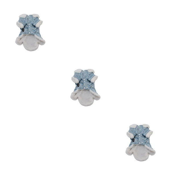 Methold Ropa para mascotas Ropa cómoda de estilo chino tradicional Ropa para mascotas con botones Trajes Tang Abrigos Fiestas de vacaciones Traje para Azul L 3piezas Methold CBP183111