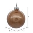 thumbnail image 2 of Vickerman 4" Clear Ball Christmas Ornament with Café Latte Glitter Interior, 6 Pieces per bag, 2 of 2