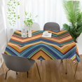 thumbnail image 3 of Yayeee Tablecloths 60" x 120" Rectangle Wrinkle Resistant Party Table Cover, Orange Geometric, 3 of 8