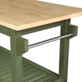 thumbnail image 5 of Convenience Concepts Designs2Go 3 Tier Butcher Block Kitchen Prep Island with Drawer, Dark Sage Green/Butcher Block, 5 of 8