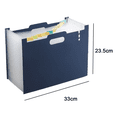 thumbnail image 2 of Accordian File Organizer,Expanding File Folder,Portable Expandable Filing Box,Desktop Accordion Folders,Plastic Colored Paper Document Paperwork Receipt Organizer - Dark blue, 2 of 5