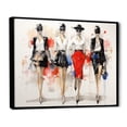 thumbnail image 2 of Designart "Stylish Woman Walk II" Fashion Floater Framed Canvas Wall Art, 2 of 7