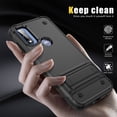 thumbnail image 4 of JTCASES for Motorola Moto G Pure(2022) Case, Foldable Kickstand Heavy Duty Protective Rugged Hybird Anti-slip Shockproof/Drop Resistant PC TPU Shell, Black, 4 of 7