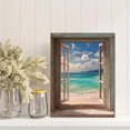 thumbnail image 2 of Qisvanset Ocean View Open Window Canvas Wall Art 15.75x11.81 Inches, 2 of 8