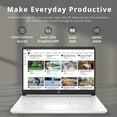 thumbnail image 2 of HP Premium Stream Portable 14 Pouces HD BrightView, Intel Celeron N4120, 4 Go RAM, 64 Go Stockage eMMC, UHD Graphics, Caméra Web HD, 1 An Office 365, Bluetooth, WiFi, HDMI, Win 11s, Blanc, Carte USB Hotface 32 Go, 2 of 9