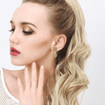 thumbnail image 4 of Yoursfs Vintage Crystal Clip on Drop Earrings for Women Faux Topaz Flower Teardrop Dangle Earring Gold Plated Clip Earrings Prom Jewelry for Bridal Wedding, 4 of 8