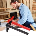 thumbnail image 2 of Règle d'Angle Rotative en Forme de T pour Protraction de Trous de Tige pour Menuiserie, 2 of 8