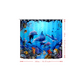 thumbnail image 2 of Cortina De Baño Lavable Tela Antihongo Impermeable 180*180 cm Estilo 3 AZUL DELFINES, 2 of 5