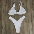 thumbnail image 5 of Beach Vacation Outfits Women Sexy Thong Bikini Swimsuit Cheeky High Waisted Push Up Bikini Set High Cut Triangle String 2 Piece Bathing Suit, 5 of 7