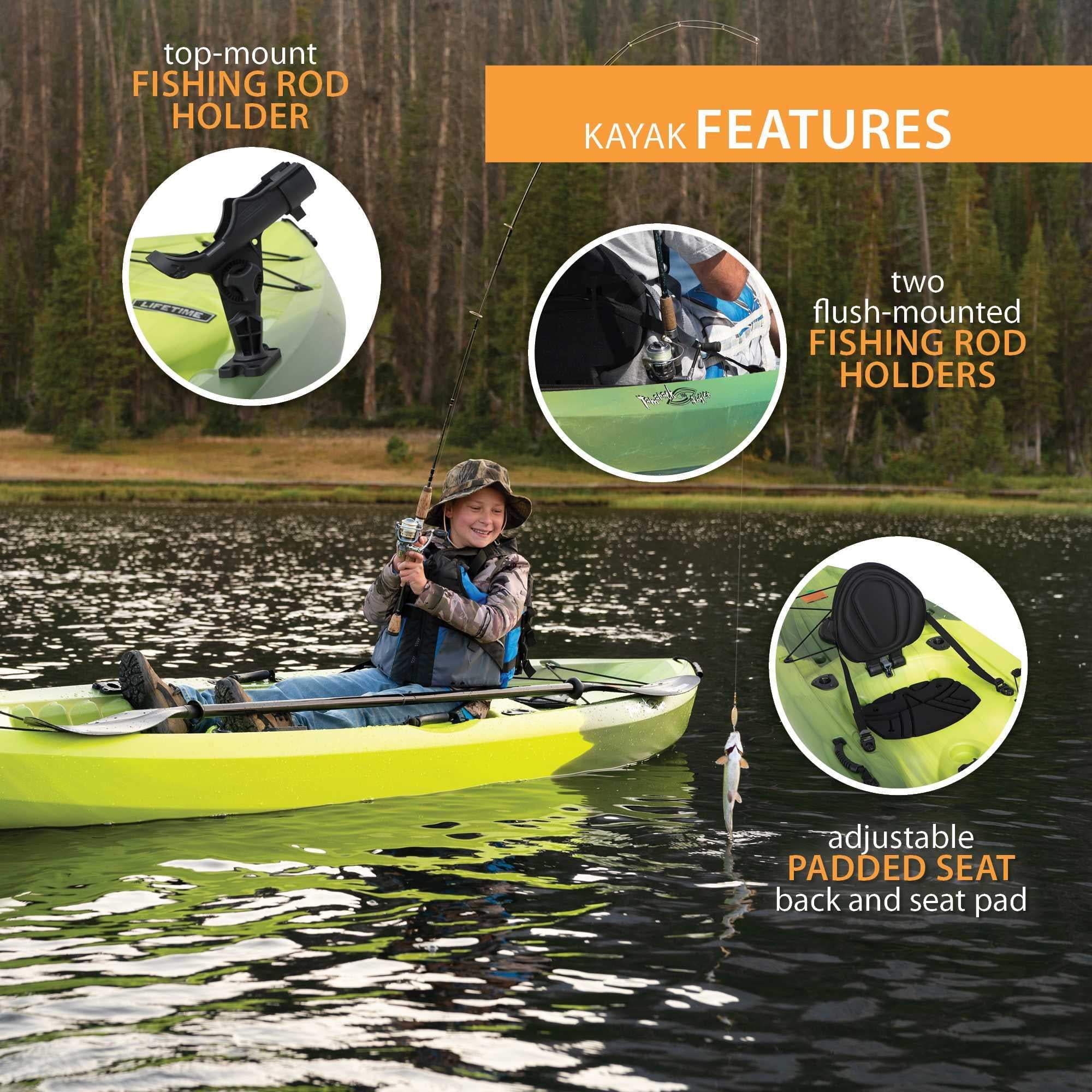 Lifetime Tamarack Angler 10 ft Sit-on-Top Fishing Kayak, Olive Green (90539)