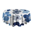 thumbnail image 5 of Blue Pioneer Flower Round Tablecloth 60" X 60",Wrinkle Wipeable Table Cloth for Kitchen Dining Room Picnic Patio Party, 5 of 6
