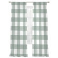 thumbnail image 6 of Green Farmhouse Sheer Curtains for Living Room Bedroom Buffalo Plaid Check Lattice White Grid Sheer Curtains 108 Inch Long 2 Panels Set Light Filtering Curtain Window Treatments Drapes, 6 of 6