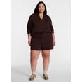 thumbnail image 2 of Terra & Sky Women's Plus Fleece Cowl Neck Sweatshirt, Sizes 0X-5X, 2 of 5