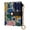 Elephants and Giraffes, variant on Bifold Wallet PU Leather RFID Blocking, Women's Card Cases with 7 Card Slots, Light Gray and Blue Flowers