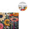 thumbnail image 5 of Yayeee Shower Curtain with Hooks 72"x72" Waterproof Fabric Bathroom Hanging Decor, Large Colorful Flowers, 5 of 5