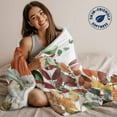 thumbnail image 5 of Flannel Fleece Throw Blanket Thanksgiving Pumpkin Autumn Watercolor Leaves Lightweight Soft Plush Blankets,Orange Fall Leaves Cozy Warm Throw Blanket for Couch Sofa Bed Car Office 40x60in, 5 of 9