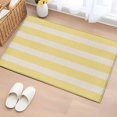 thumbnail image 2 of Yellow Striped Bathroom Rug Washable 2x3 Entryway Rug Non Slip Beige Retro Minimalism Abstract Stripes Front Door Mat Low Pile Indoor Doormat Throw Floor Carpet for Kitchen Bedroom Entrance, 2 of 9
