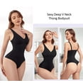 thumbnail image 3 of Irisnaya Women's Shapewear Bodysuit Tummy Control Thong Waist Trainer Jumpsuit Slimming Bodysuits with Built in Bra Full Body Shaper Tops Leotard(Black 3X-Large), 3 of 8