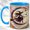 Blue, variant on Moonlit Flying Witch Coffee Mug, Celestial Fantasy Mug, Ceramic 11 oz
