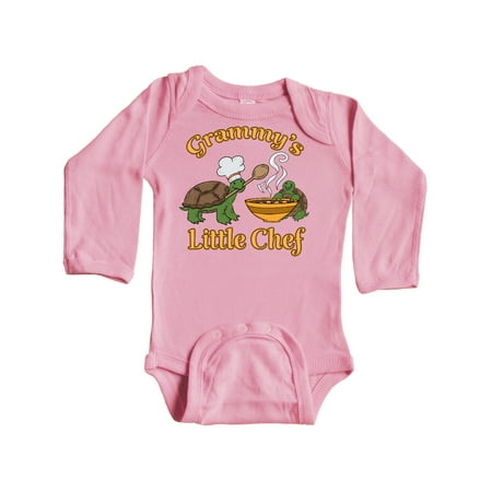 

Inktastic Grammy s Little Chef with Cute Turtles Gift Baby Boy or Baby Girl Long Sleeve Bodysuit