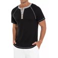 thumbnail image 2 of Playera Casual Moda Henley Waffle Manga Corta Para Hombre, 2 of 7