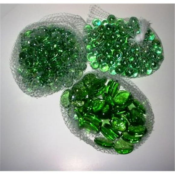 Athenas Garden GB-LG-WH 1.5-2 in. 2 lbs Large Glass Gem, White Clear - Set of 2