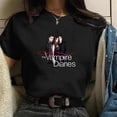 thumbnail image 2 of Camiseta Harajuku de Vampire Diaries para mujer, blusa 100% de algodón para Fans, ropa de calle para mujer, camiseta estampada para mujer, 2 of 5