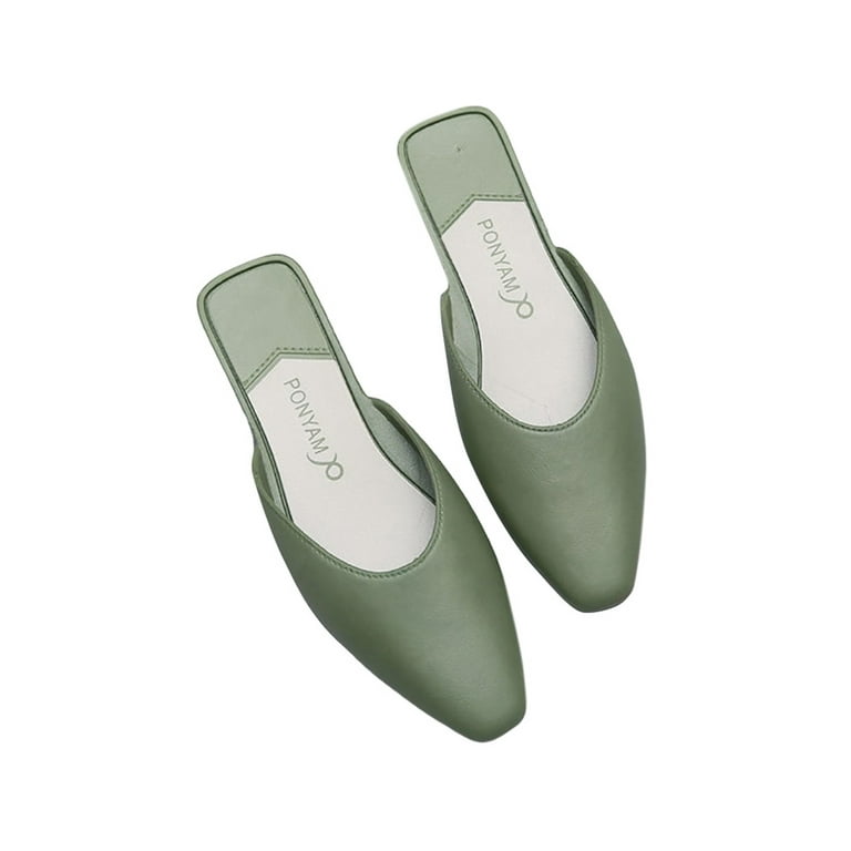 Black backless flats deals