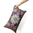 thumbnail image 3 of Boho Throw Pillow Covers 12x20 inch Set of 2 Monaco Rug Persian Carpet Double Sided Pattern Cotton Soft Pillow Case Cushion Cover Pillowcase for Couch Sofa Bed Decorative (Purple), 3 of 6