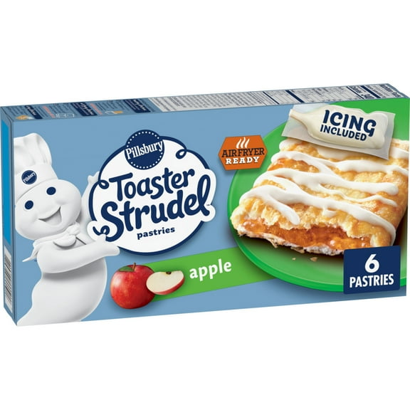 Pillsbury Frozen Toaster Strudel Pastries, Apple, 6 Ct, 11.7 oz