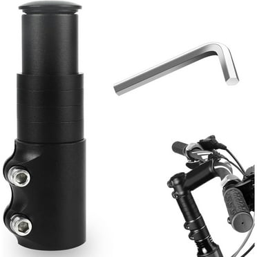 Bike Stem Riser Bike Fork Stem Extender Adjustable Bicycle Handlebar Eextender for 1-1/8" 28.6mm for Mountain Bike, Road Bike, MTB, BMX, Fixie Fork(Black M)