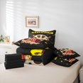 thumbnail image 6 of Manfei Movie Film Popcorn 7-Piece Twin Bedding Sets, Cartoon Gold Cinema Tricket Bedding Comforter Set, Teens Kids Boys Girls Adult Reversible Sheet Sets, Lightweight Room Decor, 6 of 8
